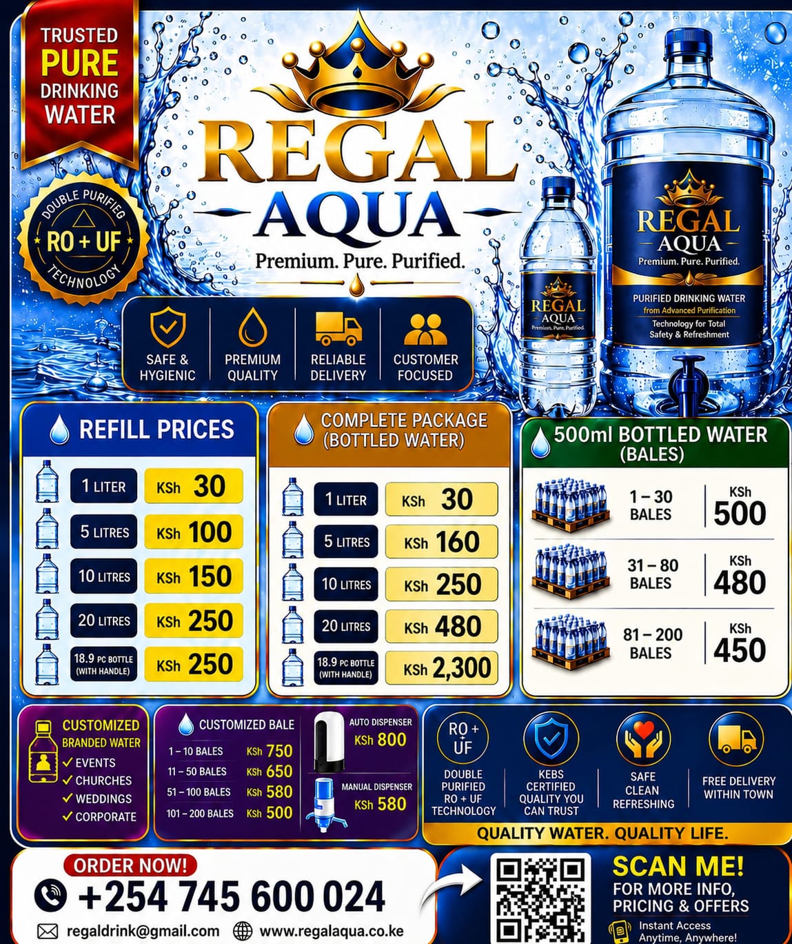 Regal Aqua 2026 Price List